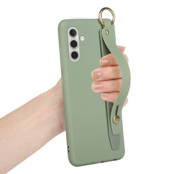 SKALO Samsung A04s 4G Håndrem TPU-cover - Grøn