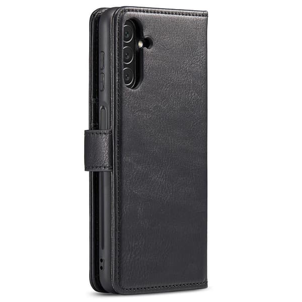 DG MING Samsung A04s 4G 2-in-1 magneetti lompakkokotelo - Musta