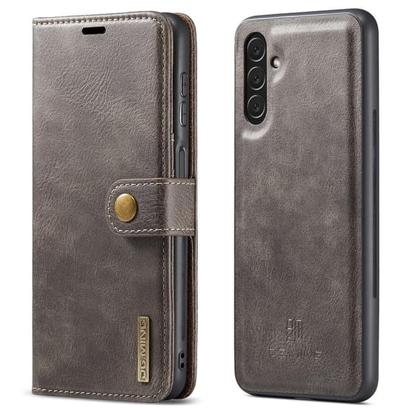 DG MING Samsung A04s 4G 2-in-1 magneetti lompakkokotelo - Harmaa