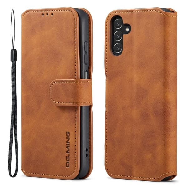 DG MING Samsung A04s 4G Premium Cut Tegnebog Etui - Brun