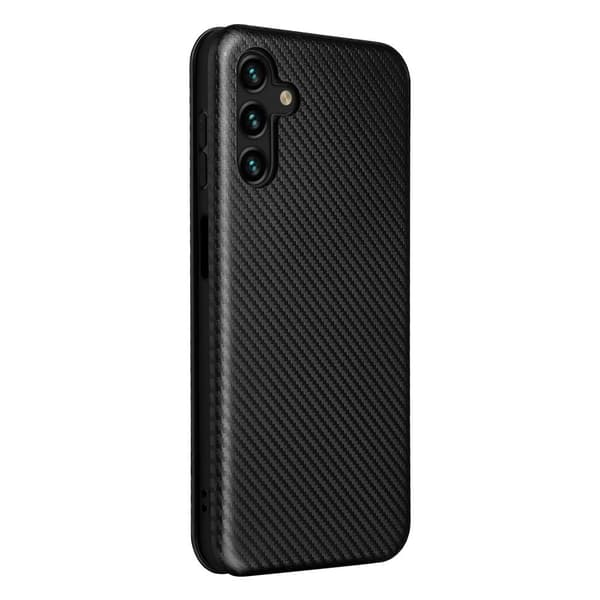 SKALO Samsung A04s 4G Carbon Fiber Lompakkokotelo - Musta