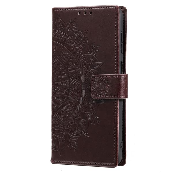 SKALO Samsung A04s 4G Mandala Flip Cover - Brun