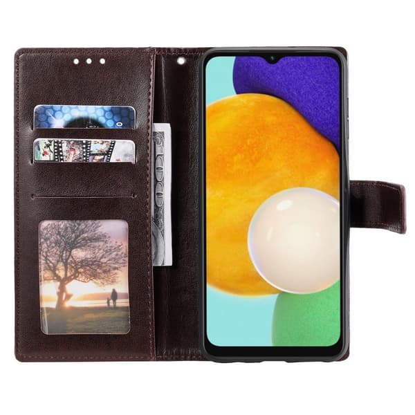 SKALO Samsung A04s 4G Mandala Flip Cover - Brun