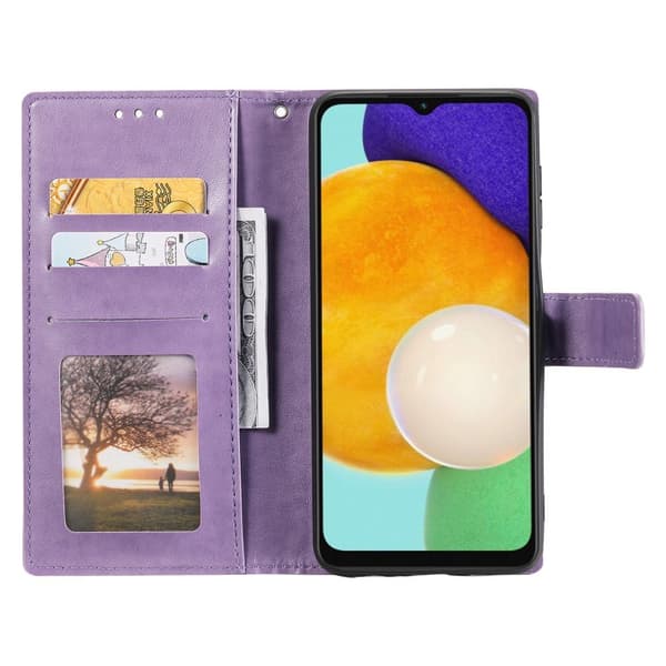 SKALO Samsung A04s 4G Mandala Flip Cover - Lilla