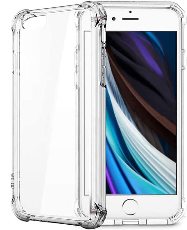 iPhone 7/8/SE - Skal - Genomskinligt gummi  - Hörnförstärkt