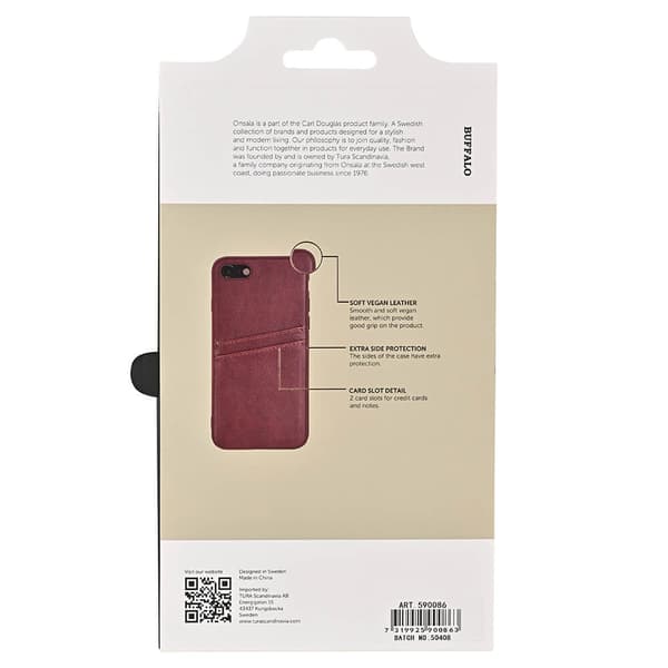 BUFFALO Backcover PU 2 card iPhone 7 / 8 / SE Brown