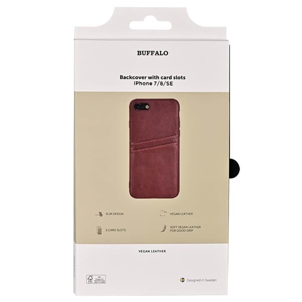BUFFALO Backcover PU 2 card iPhone 7 / 8 / SE Brown