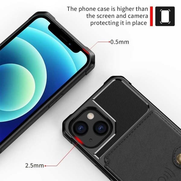 iPhone 14 Stöttåligt Premium Skal 4-FACK Solid V3