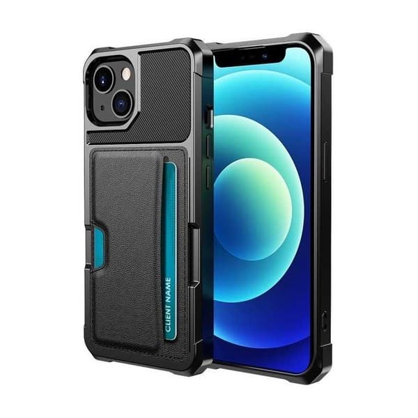 iPhone 14 Plus stødsikkert cover med kortrum Solid V2