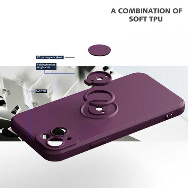 iPhone 14 stødsikkert cover med ringholder CamShield