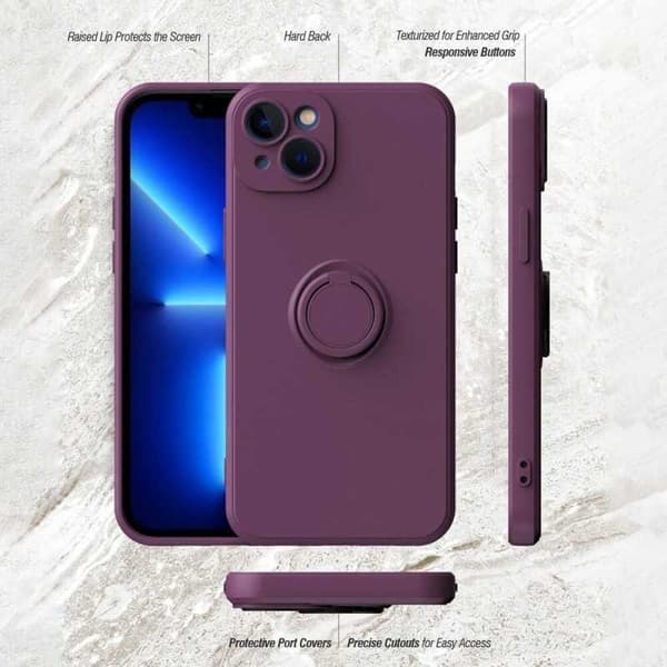 iPhone 14 Plus stødsikkert cover med ringholder CamShield
