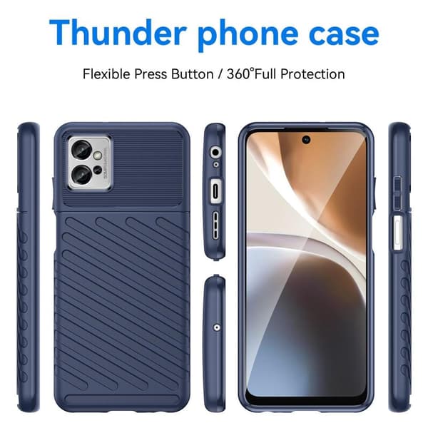 SKALO Motorola Moto G32 4G Armor Thunder Suojakuori - Sininen