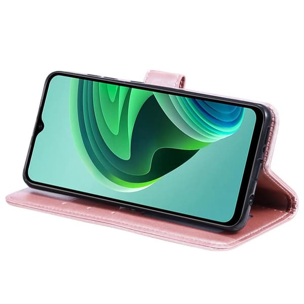 SKALO Xiaomi Redmi 10 5G Mandala Flip Cover - Rosa guld