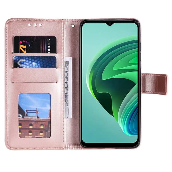 SKALO Xiaomi Redmi 10 5G Mandala Flip Cover - Rosa guld