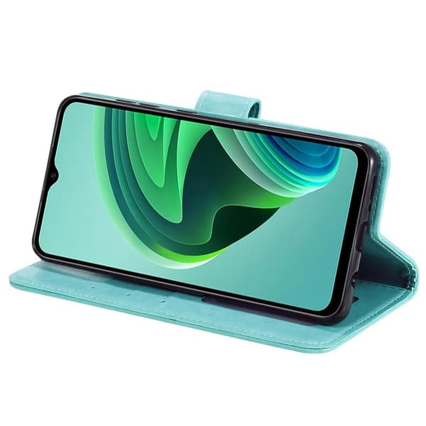 SKALO Xiaomi Redmi 10 5G Mandala lompakkokotelo - Turkoosi