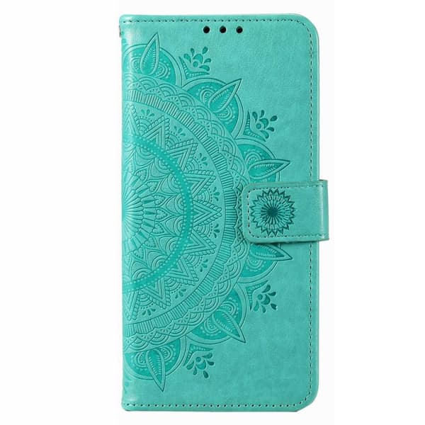 SKALO Xiaomi Redmi 10 5G Mandala lompakkokotelo - Turkoosi