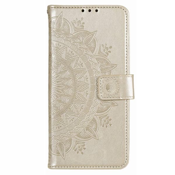 SKALO Xiaomi Redmi 10 5G Mandala Flip Cover - Guld