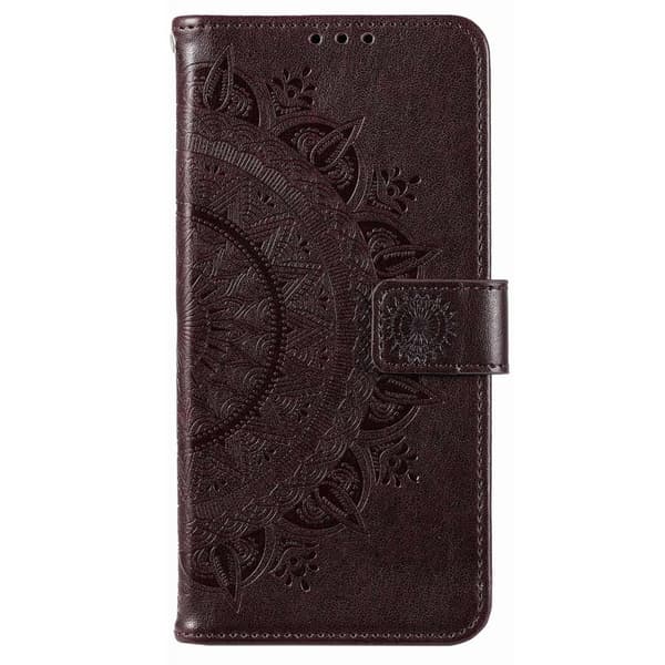 SKALO Xiaomi Redmi 10 5G Mandala Flip Cover - Brun