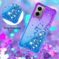 Miniatyrbild 4 av 7: SKALO Xiaomi Redmi 10 5G Kvicksand Glitter Hjärtan TPU-skal - Lila-Blå