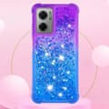 Miniatyrbild 6 av 7: SKALO Xiaomi Redmi 10 5G Kvicksand Glitter Hjärtan TPU-skal - Lila-Blå
