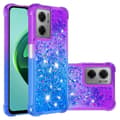 Miniatyrbild 7 av 7: SKALO Xiaomi Redmi 10 5G Kvicksand Glitter Hjärtan TPU-skal - Lila-Blå
