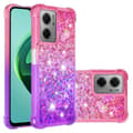 Miniatyrbild 7 av 7: SKALO Xiaomi Redmi 10 5G Kvicksand Glitter Hjärtan TPU-skal - Rosa-Lila