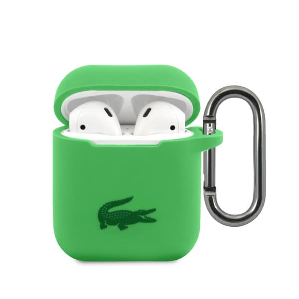 Lacoste AirPods 1/2 Kuori Liquid Silicone Glossy Logo Vihreä