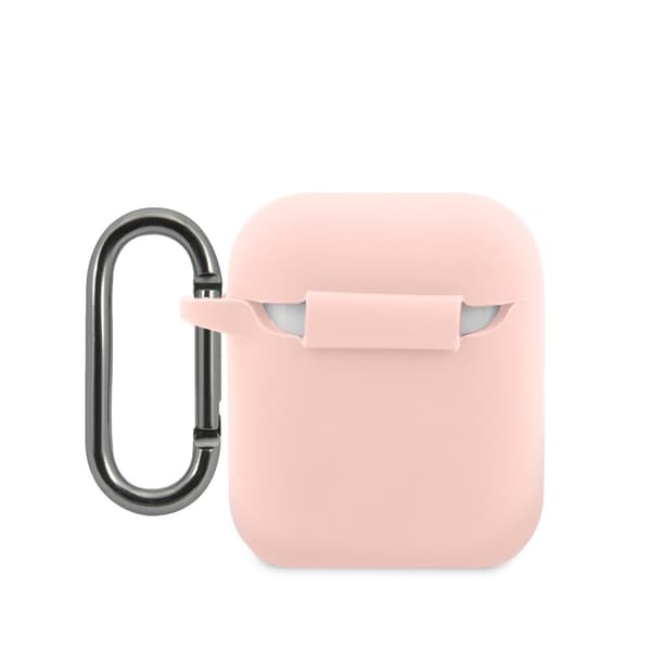 Lacoste AirPods 1/2 Cover Liquid Silicone Glossy Logo Lyserød