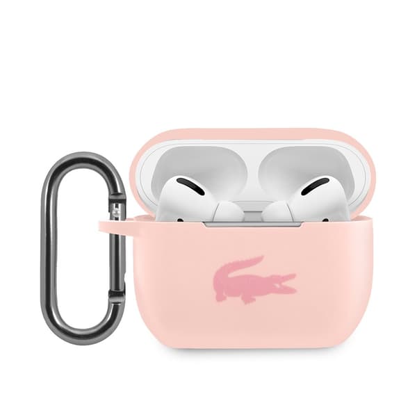 Lacoste AirPods Pro Kuori Liquid Silicone Glossy Logo Vaaleanpunainen
