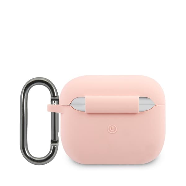 Lacoste AirPods 3 Kuori Liquid Silicone Glossy Logo Vaaleanpunainen