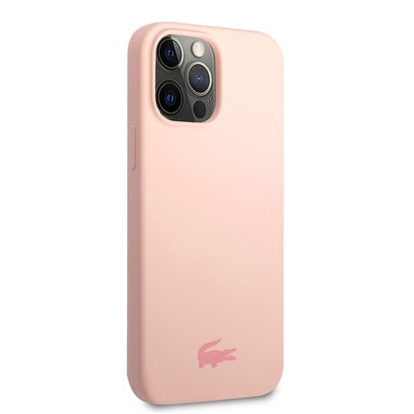 Lacoste iPhone 13 Pro Cover Liquid Silicone Glossy Logo Lyserød