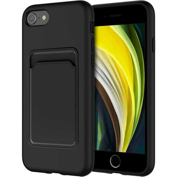 iPhone 7/8/SE (2020 & 2022) gummibelagt stødsikker etui med væske til kortrum