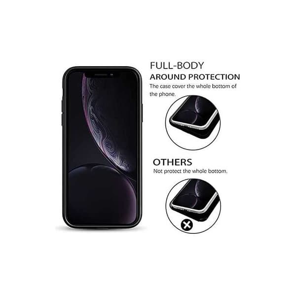 iPhone XR Gummibelagd Stöttåligt Skal med Kortfack Liquid