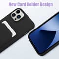 Miniatyrbillede 2 af 8: iPhone 11 Pro gummieret stødsikker etui med væske til kortrum
