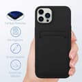 Miniatyrbillede 4 af 8: iPhone 11 Pro Max gummibelagt stødsikkert cover med væske til kortrum