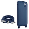 Miniatyrbild 2 av 4: Apple iPhone XR Halvstyvt sladdfodral med halsband 80 cm blå