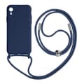 Miniatyrbild 1 av 4: Apple iPhone XR Halvstyvt sladdfodral med halsband 80 cm blå