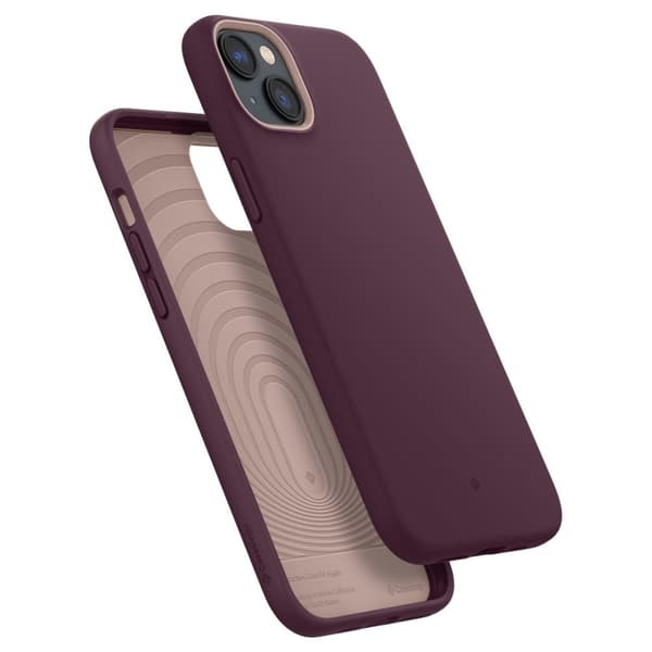 Caseology iPhone 14 Kuori Näytönsuoja Nano Pop 360 Burgundy Bean