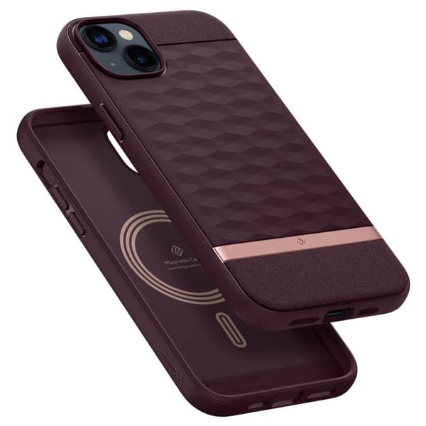 Caseology iPhone 14 Kuori Parallax Mag Burgundy Bean