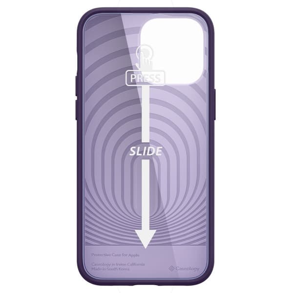 Caseology iPhone 14 Pro Kuori Näytönsuoja Nano Pop 360 Grape Purple