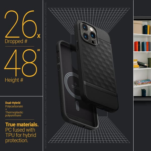 Caseology iPhone 14 Pro Skal Parallax Mag Matte Black