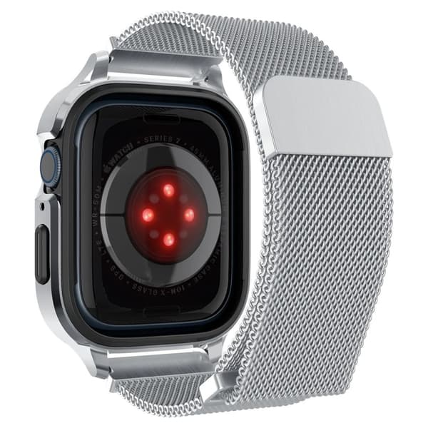 Spigen Apple Watch 40mm Skal med Armband Metal Fit Pro Silver