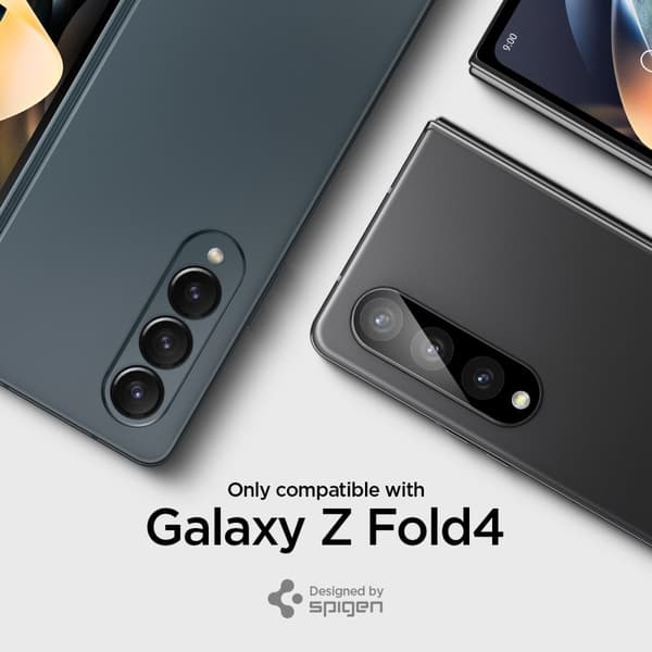 Spigen Samsung Galaxy Z Fold 4 Kamerabeskytter Glas.tR Optik 2-pak Sort