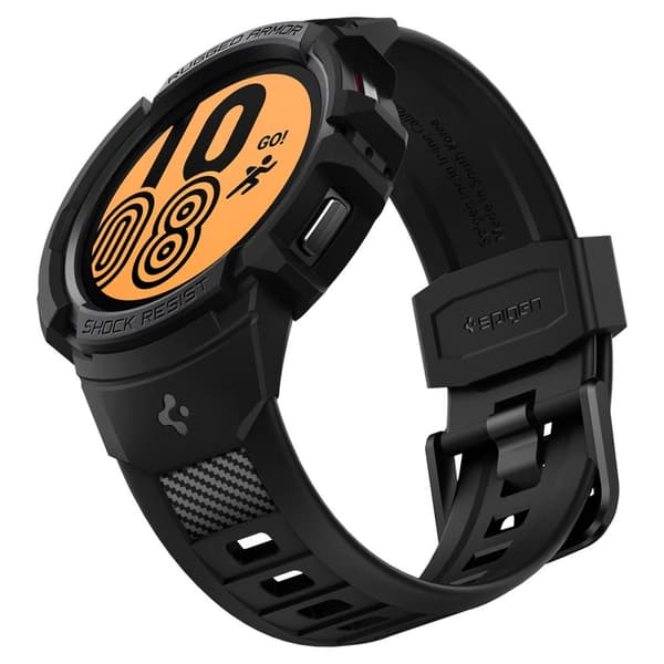 Spigen Samsung Galaxy Watch 4/5 44mm Cover Armbånd Rugged Armor Pro Sort