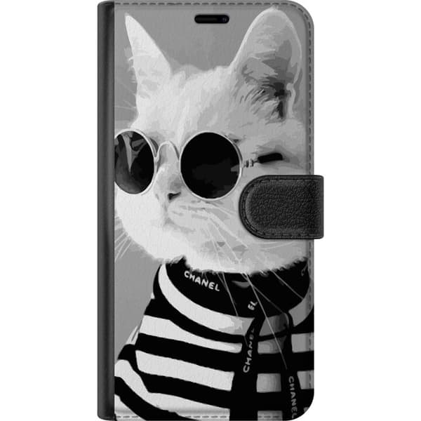 Xiaomi Redmi 9A Tegnebogsetui Fancy Kat