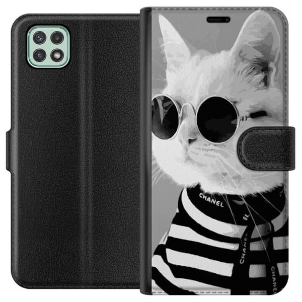 Samsung Galaxy A22 5G Lompakkokotelo Fancy Kissa