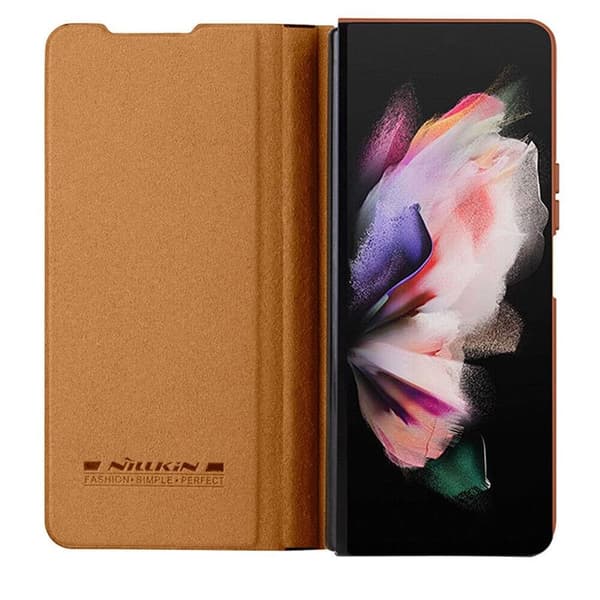 Nillkin Qin Pro skal Samsung Galaxy Z Fold 4 - Brun