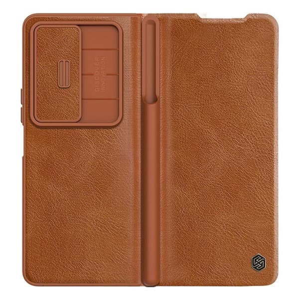 Nillkin Qin Pro skal Samsung Galaxy Z Fold 4 - Brun