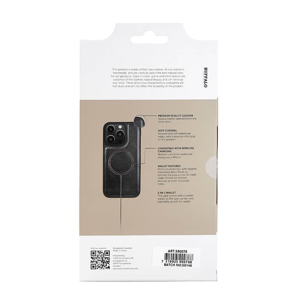 Lommebokdeksel iPhone 14 Pro Svart
