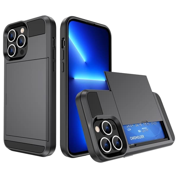 iPhone 14 Skal med kortfack - Grå